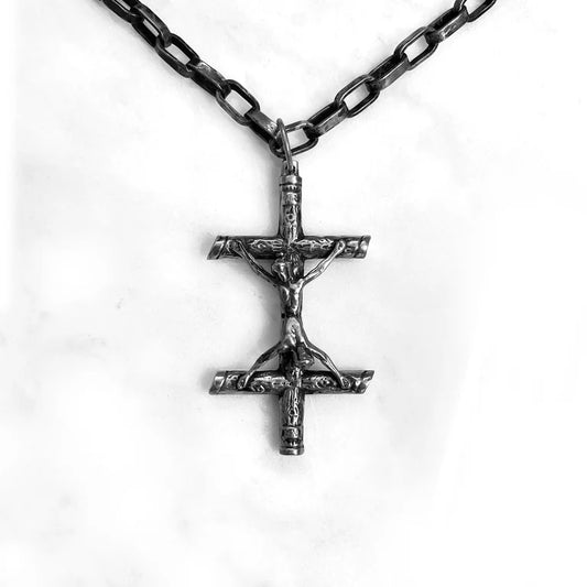 Conjoined Crucifix Necklace