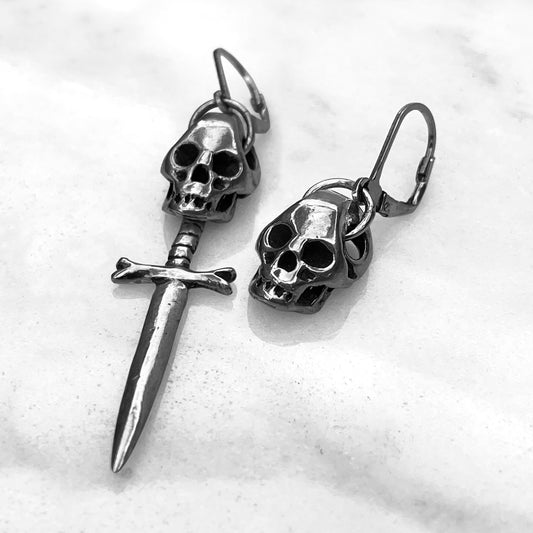 Skull Drop Earring Combo