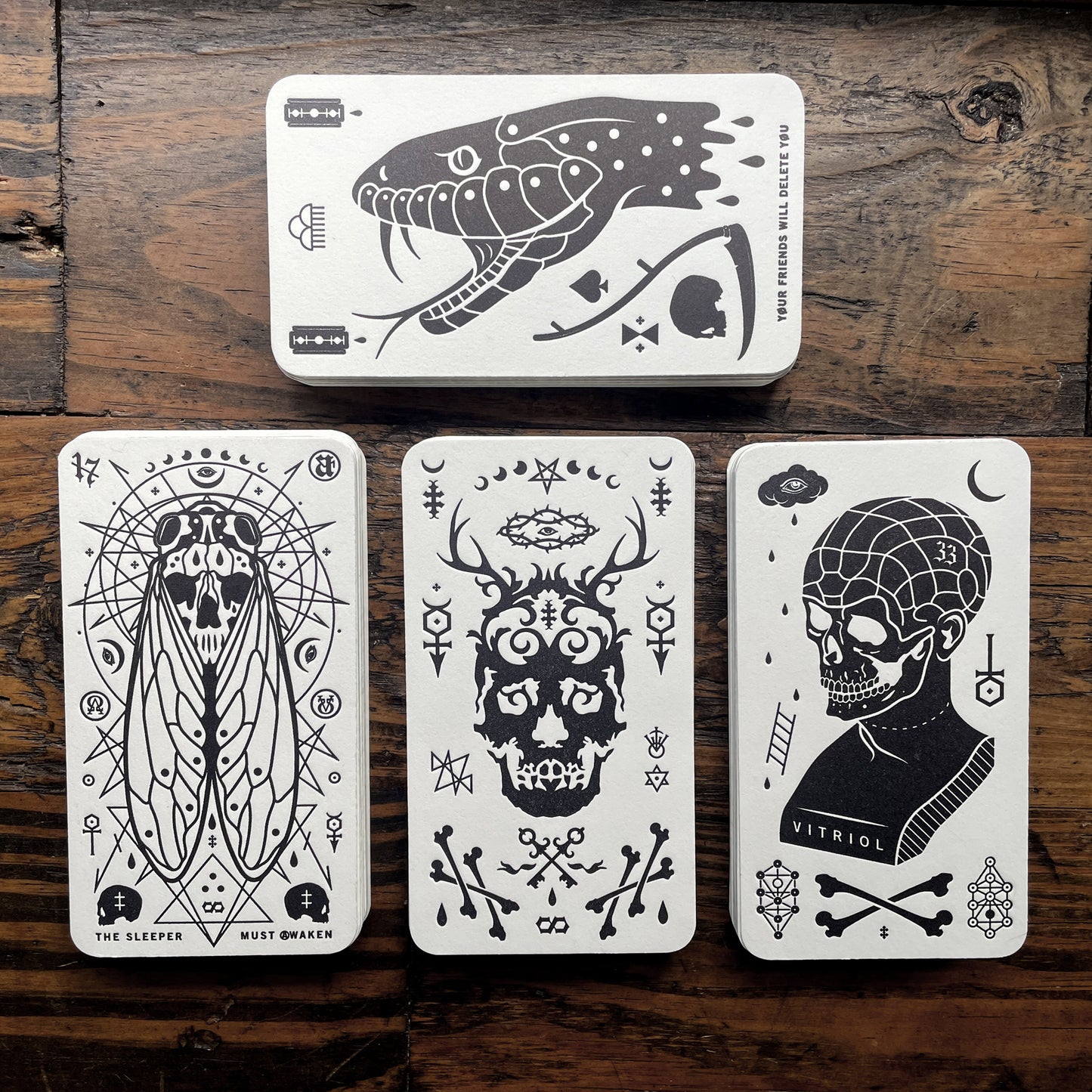 Letterpress Oracle Card Set