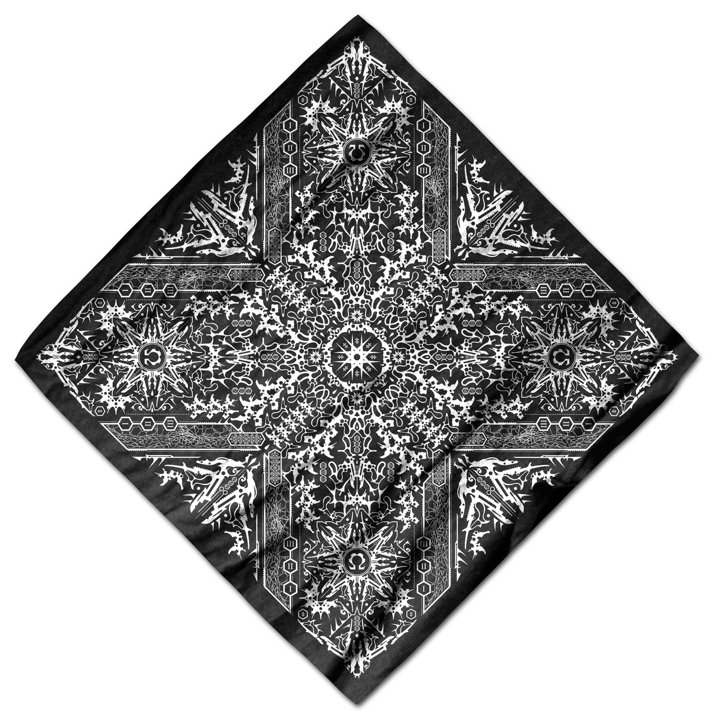 Biomechanical Mandala Bandana / Altar Cloth