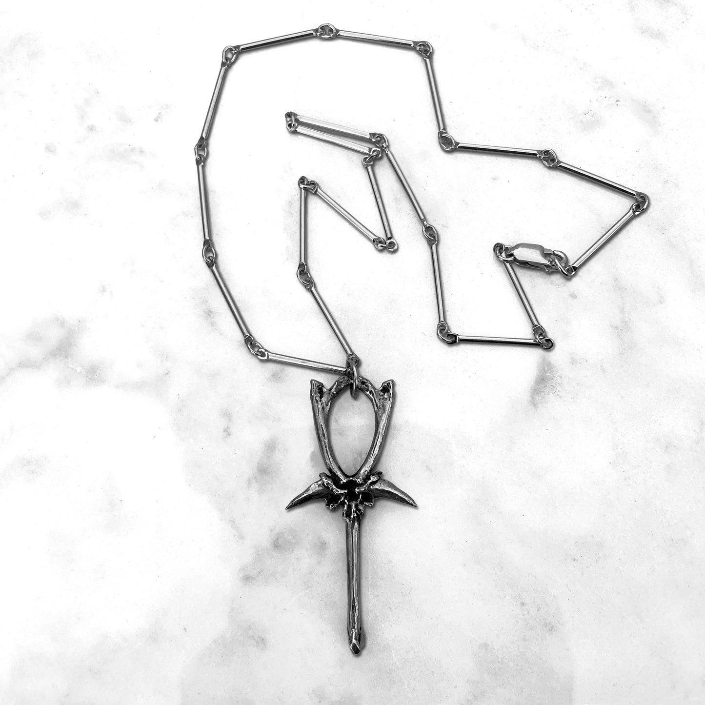 Bone Ankh Necklace