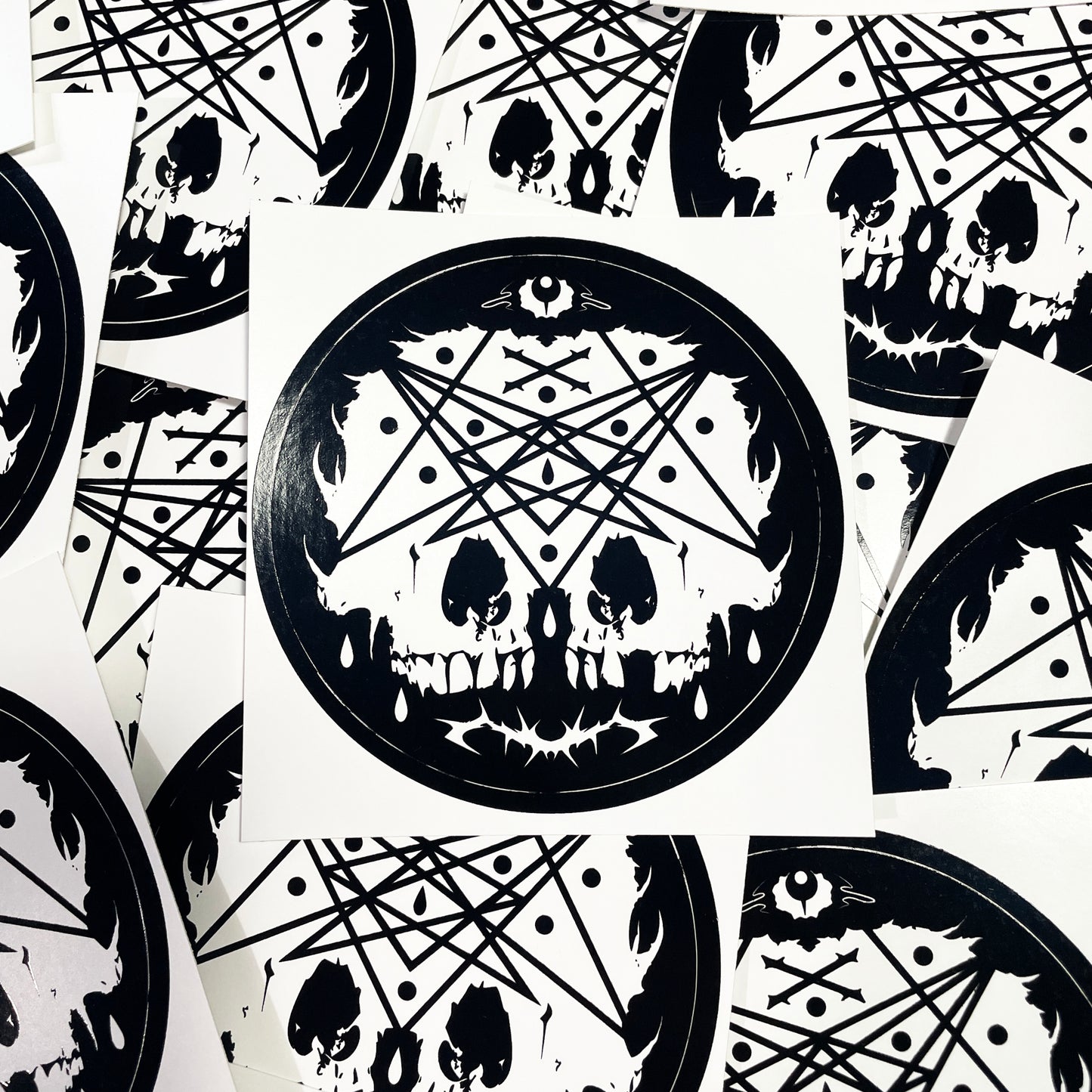 Conjoined Skull Sticker