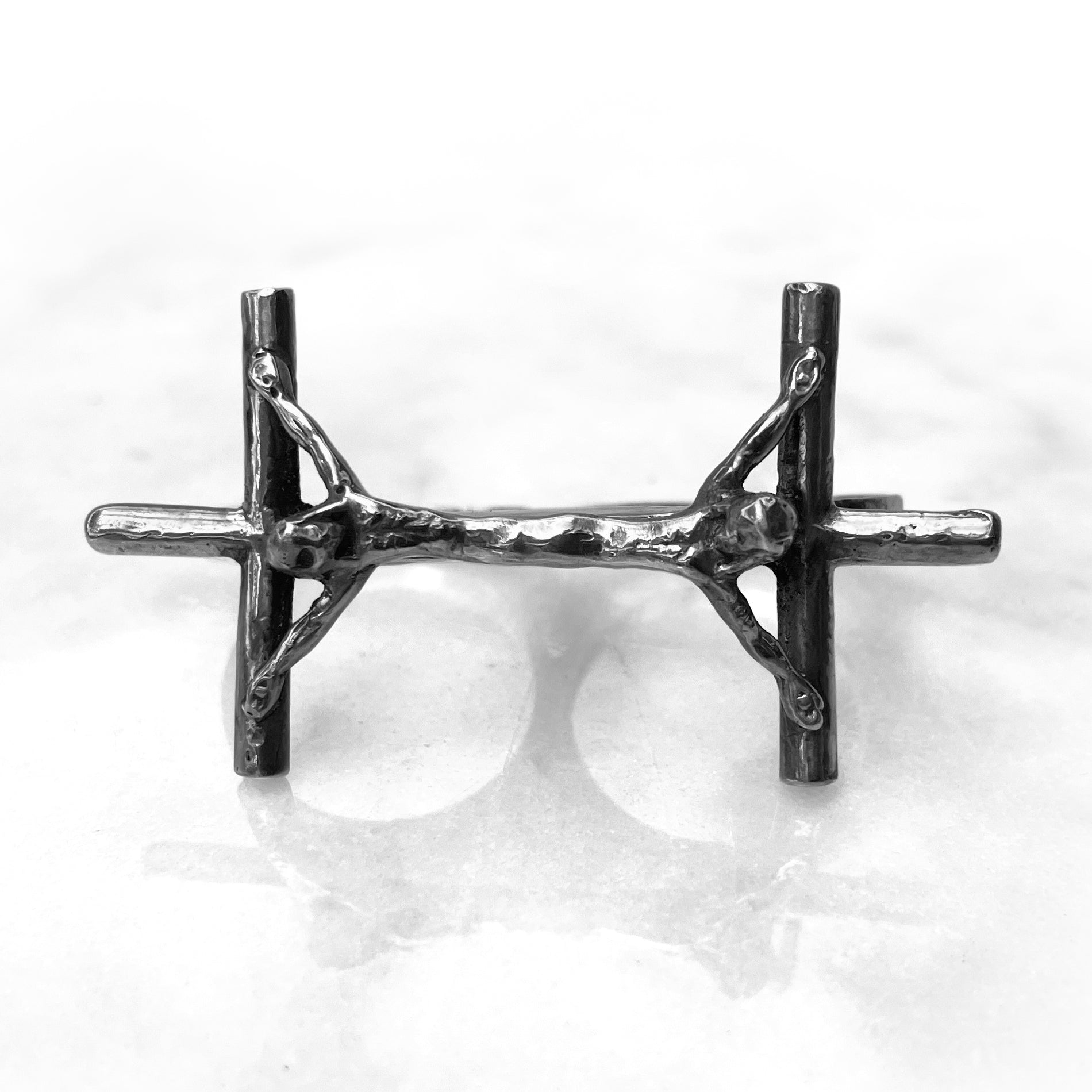 Conjoined Crucifix Ring - Small – Bird Ov Prey