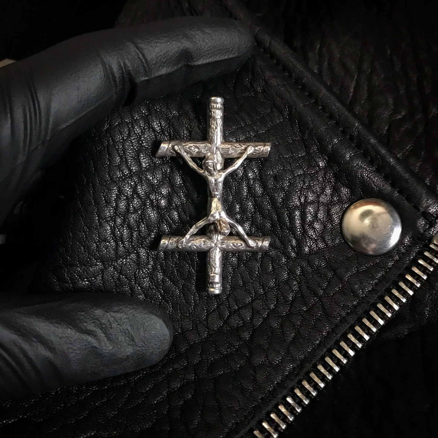 Conjoined Crucifix Pin