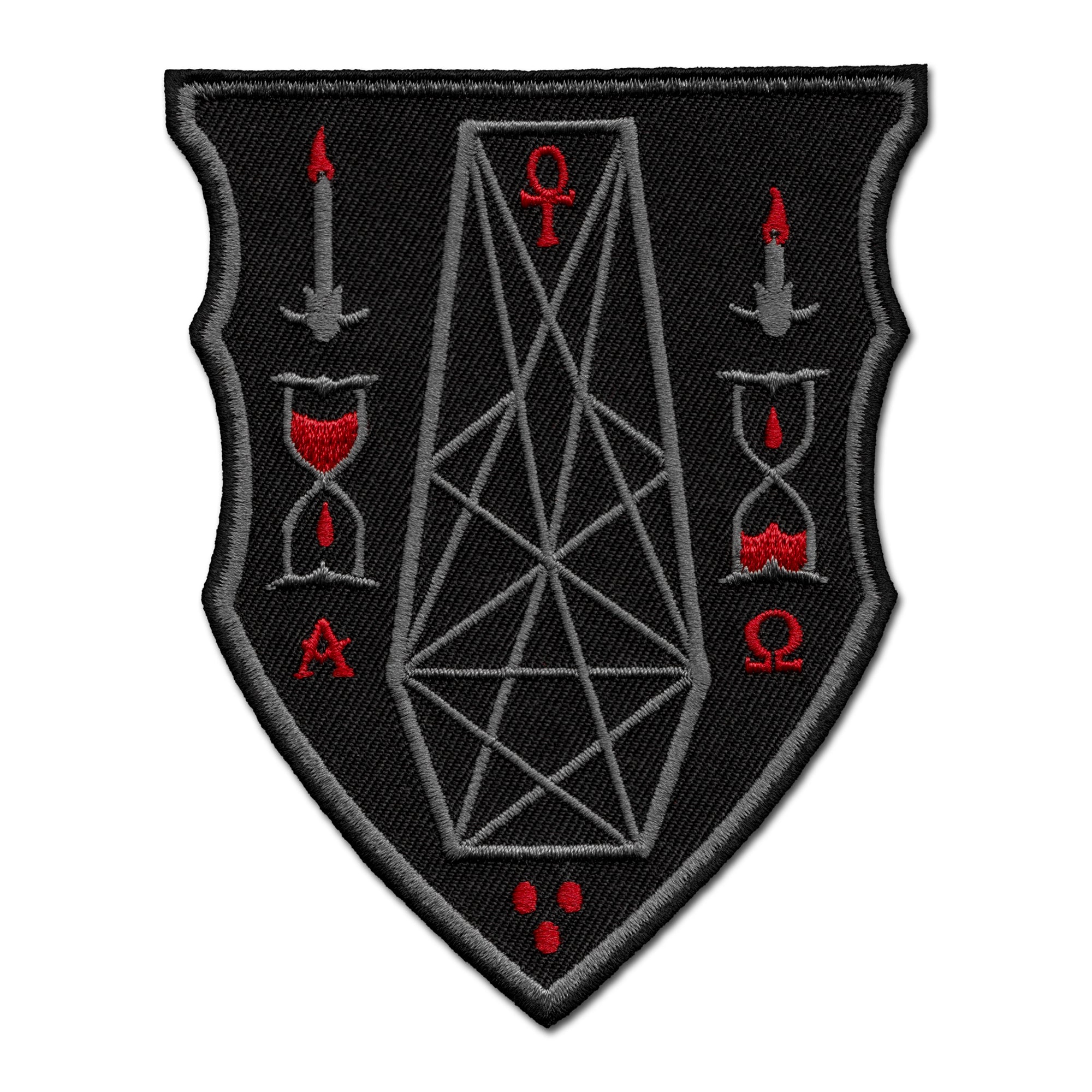 Pentacle Coffin Shield Patch – Bird Ov Prey