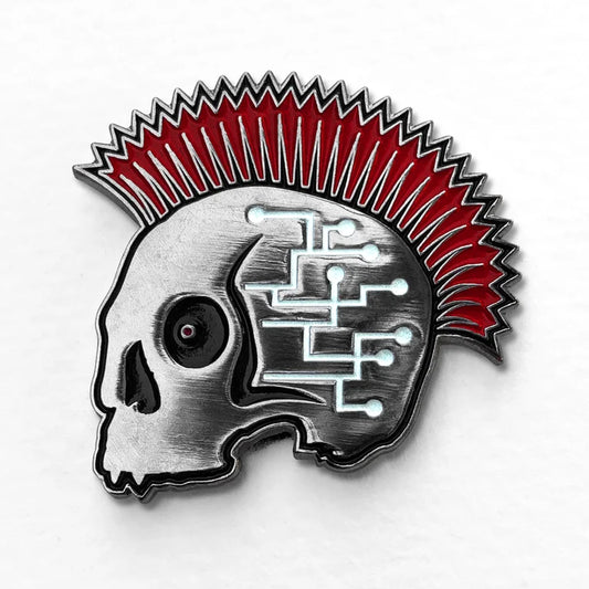 High Tech Low Life Pin - RED