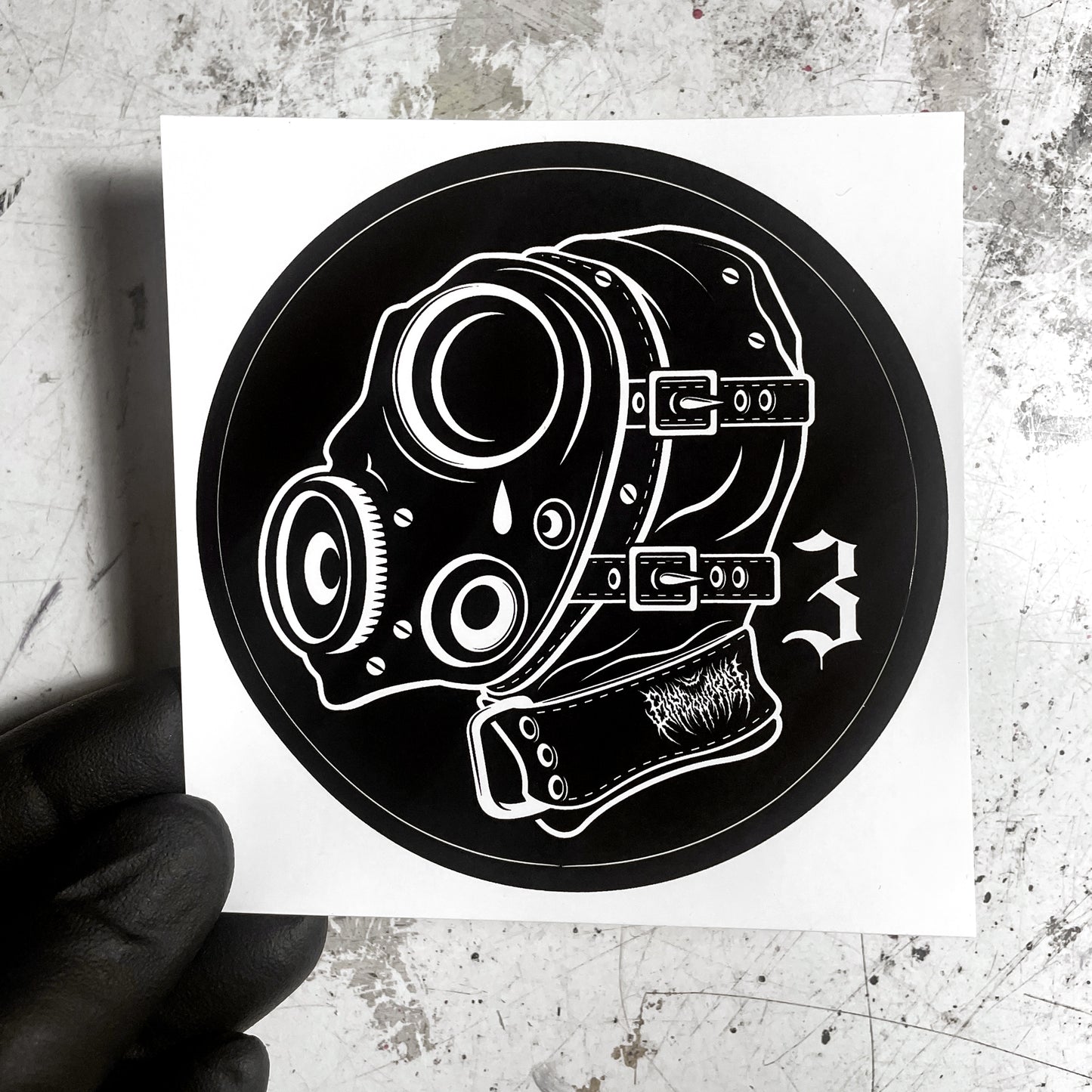 Gas Mask Sticker