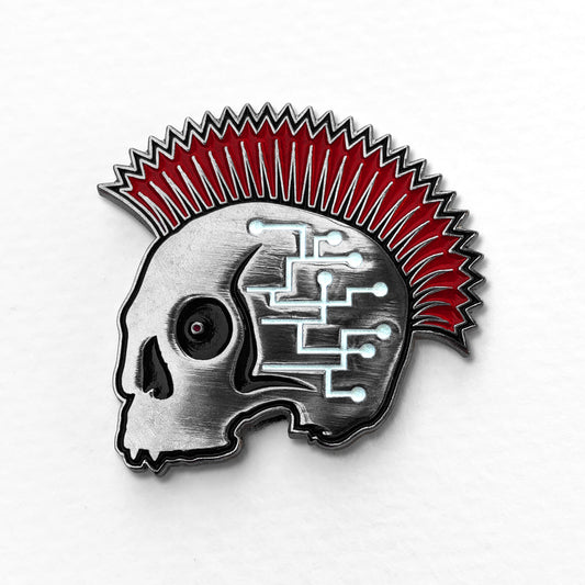 High Tech Low Life Pin - RED