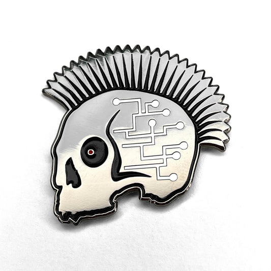 High Tech Low Life Pin - SILVER
