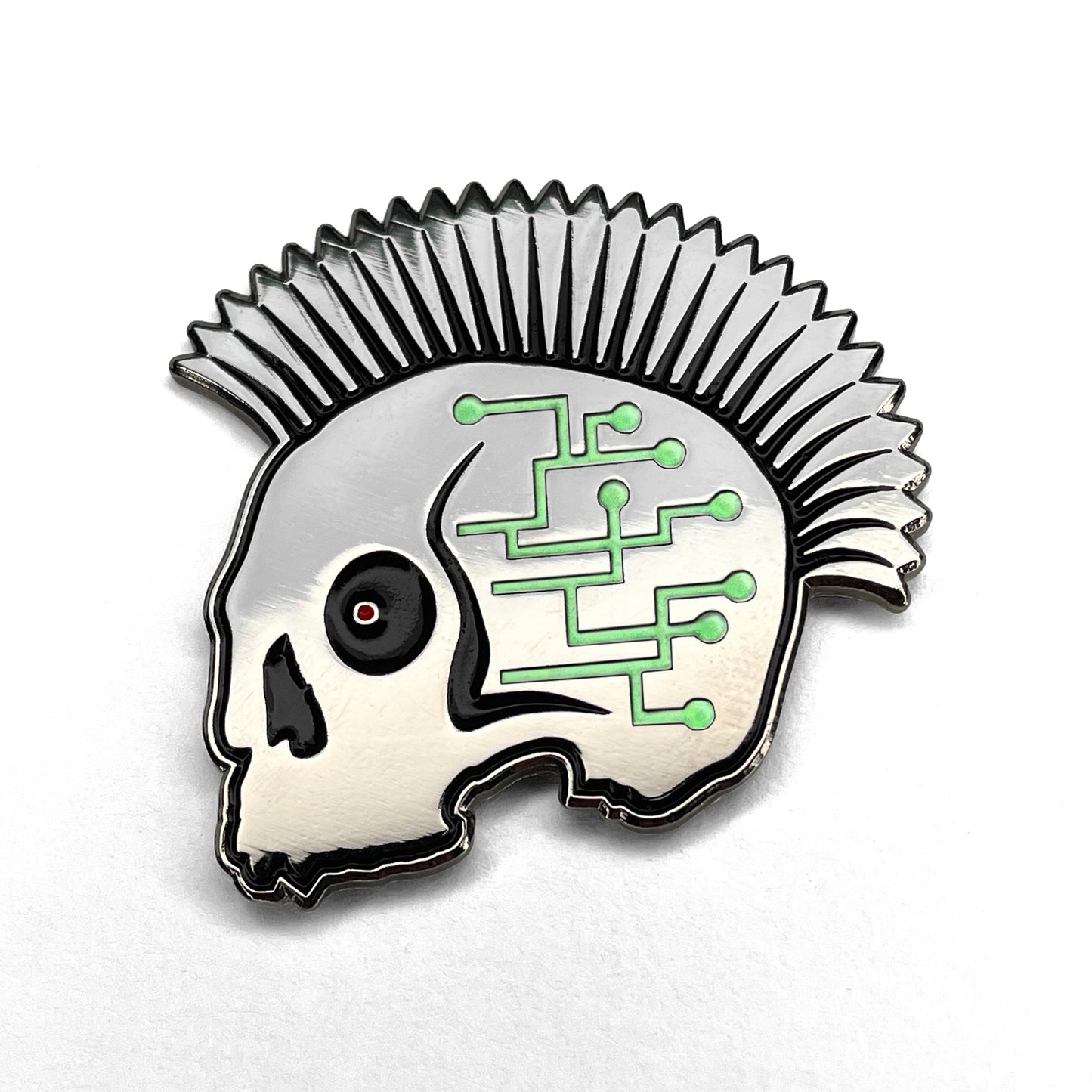 High Tech Low Life Pin - SILVER
