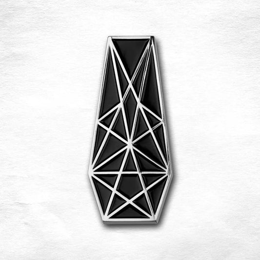 Pentacle Coffin Pin - SILVER