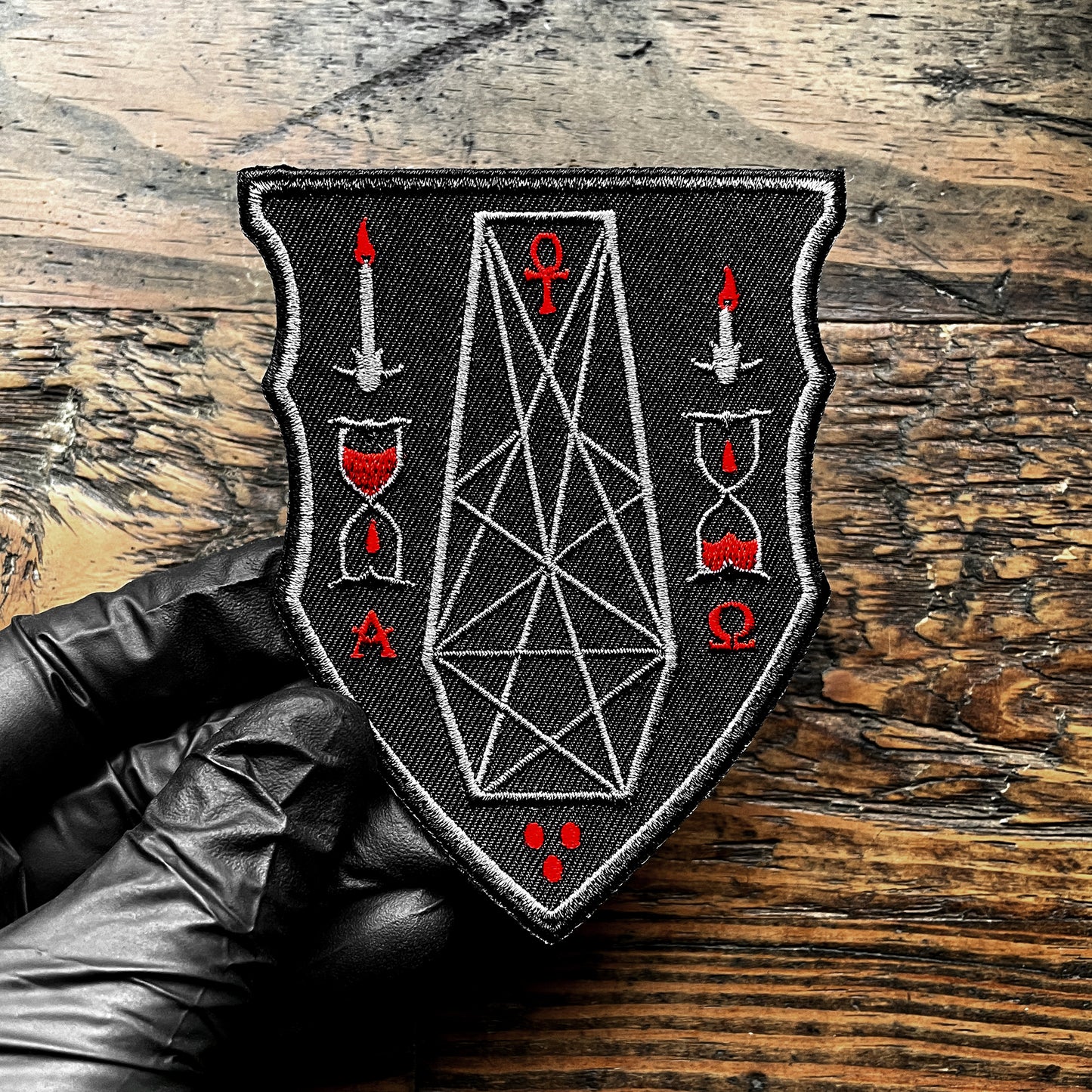 Pentacle Coffin Shield Patch