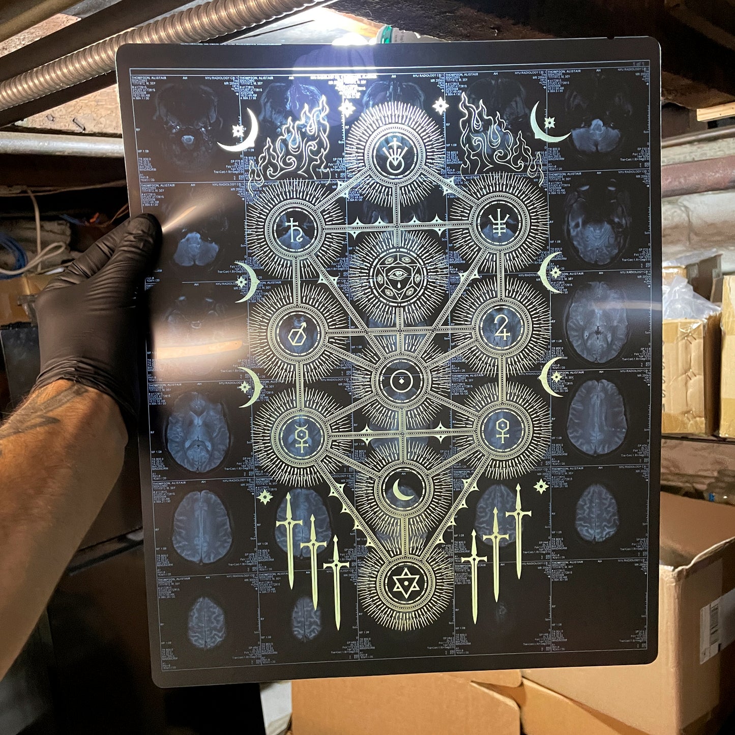 Sephiroth Laser Etched MRI Print 1
