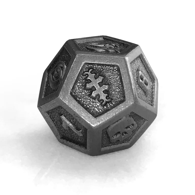 Antique Silver Oracle Die